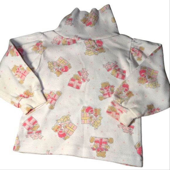 Vintage 90s basic Editions teddy bear‎ print infant turtle neck - Picture 1 of 4